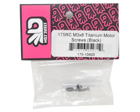 175RC 3x8mm Titanium Motor Screws (Black)