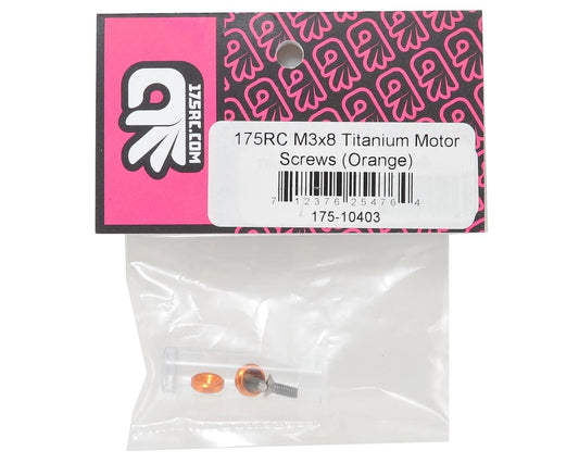 175RC 3x8mm Titanium Motor Screws (Orange)