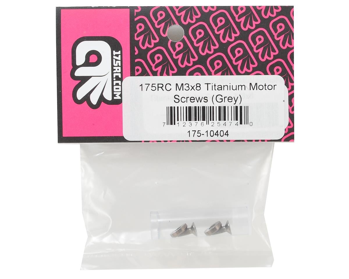 175RC 3x8mm Titanium Motor Screws (Grey)