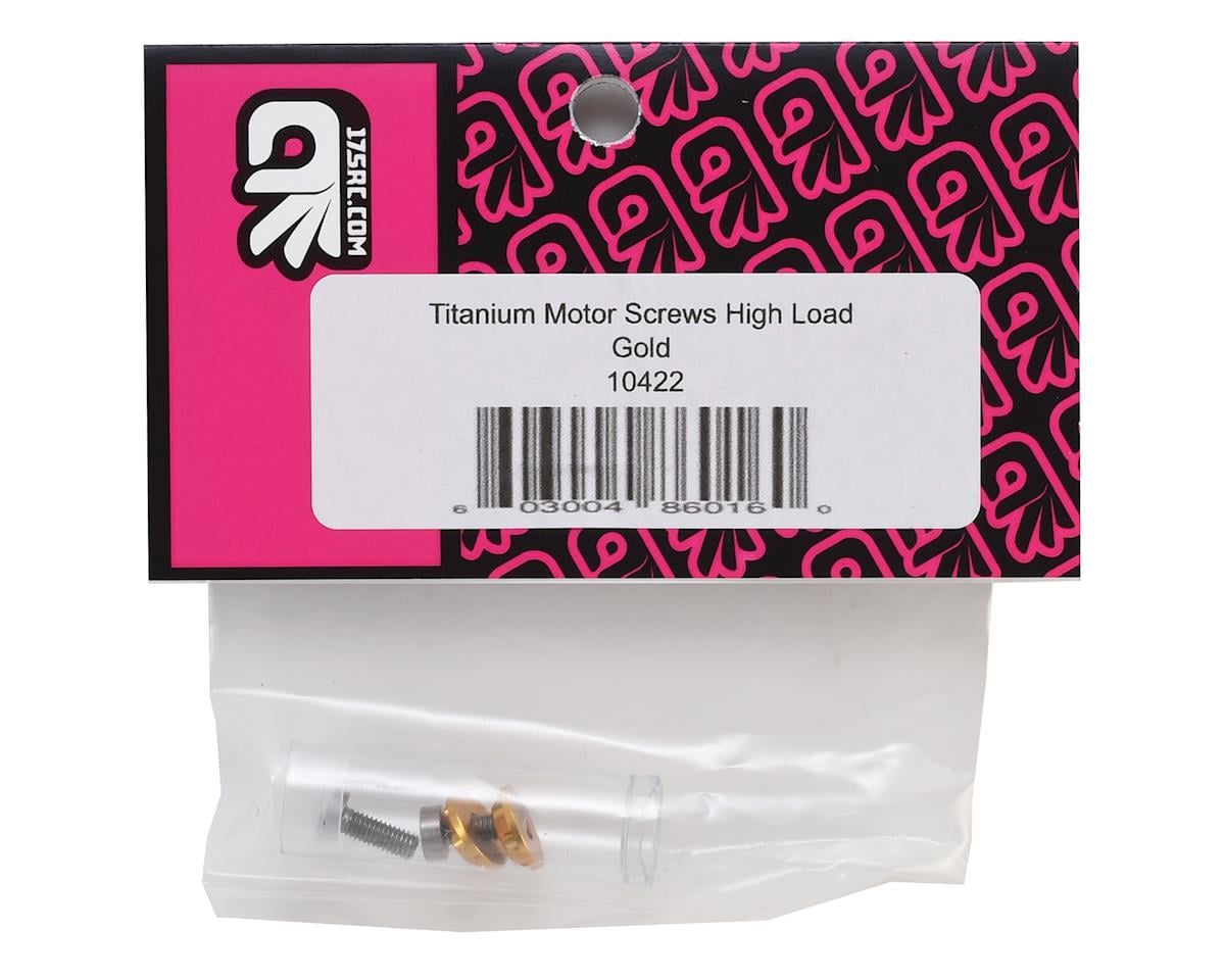 175RC 3x8mm Titanium "High Load" Motor Screws (Gold)