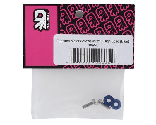 175RC 3x10mm "High Load" Titanium Motor Screws (Blue)