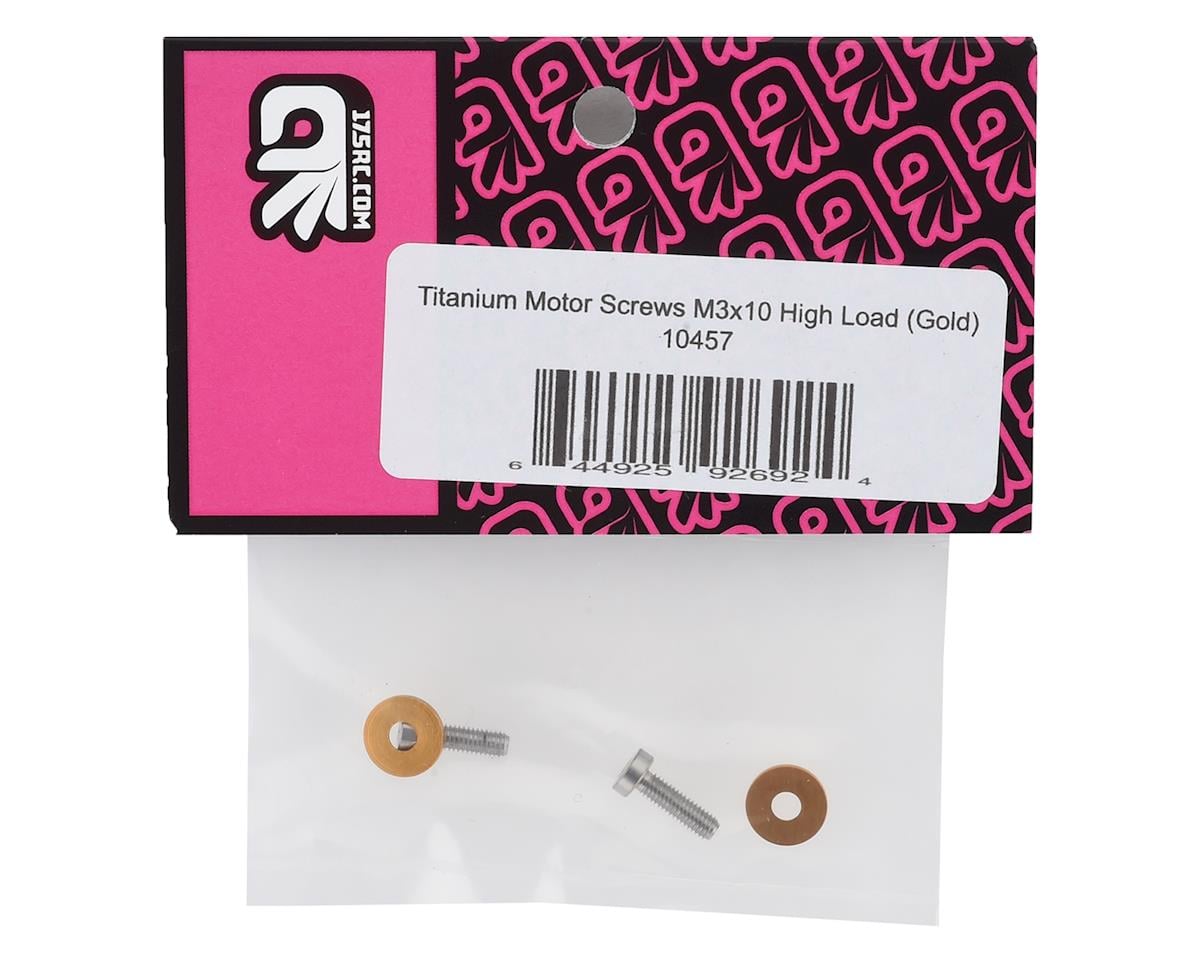 175RC 3x10mm "High Load" Titanium Motor Screws (Gold)