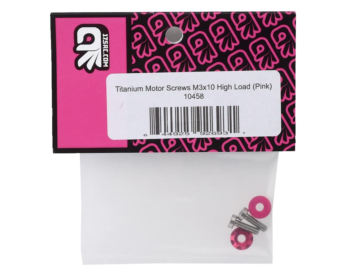 175RC 3x10mm "High Load" Titanium Motor Screws (Pink)