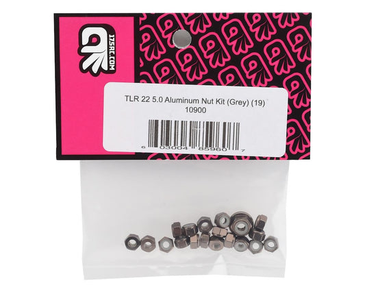 175RC TLR 22 5.0 Aluminum Nut Set (Grey) (19)
