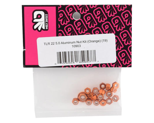 175RC TLR 22 5.0 Aluminum Nut Set (Orange) (19)