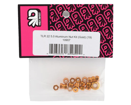 175RC TLR 22 5.0 Aluminum Nut Set (Gold) (19)