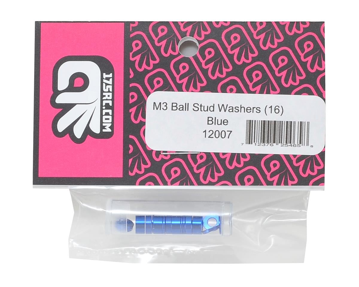 175RC M3 Ball Stud Washers (16) (Blue)
