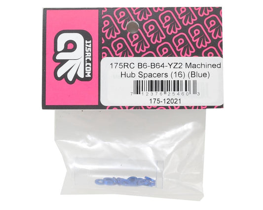 175RC Aluminum B6/B74/YZ2 Machined Hub Spacers (Blue) (16)