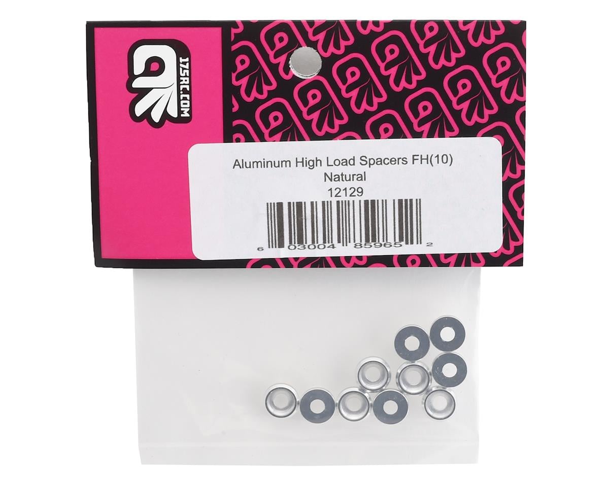 175RC Aluminum Flat Head High Load Spacer (SIlver) (10)