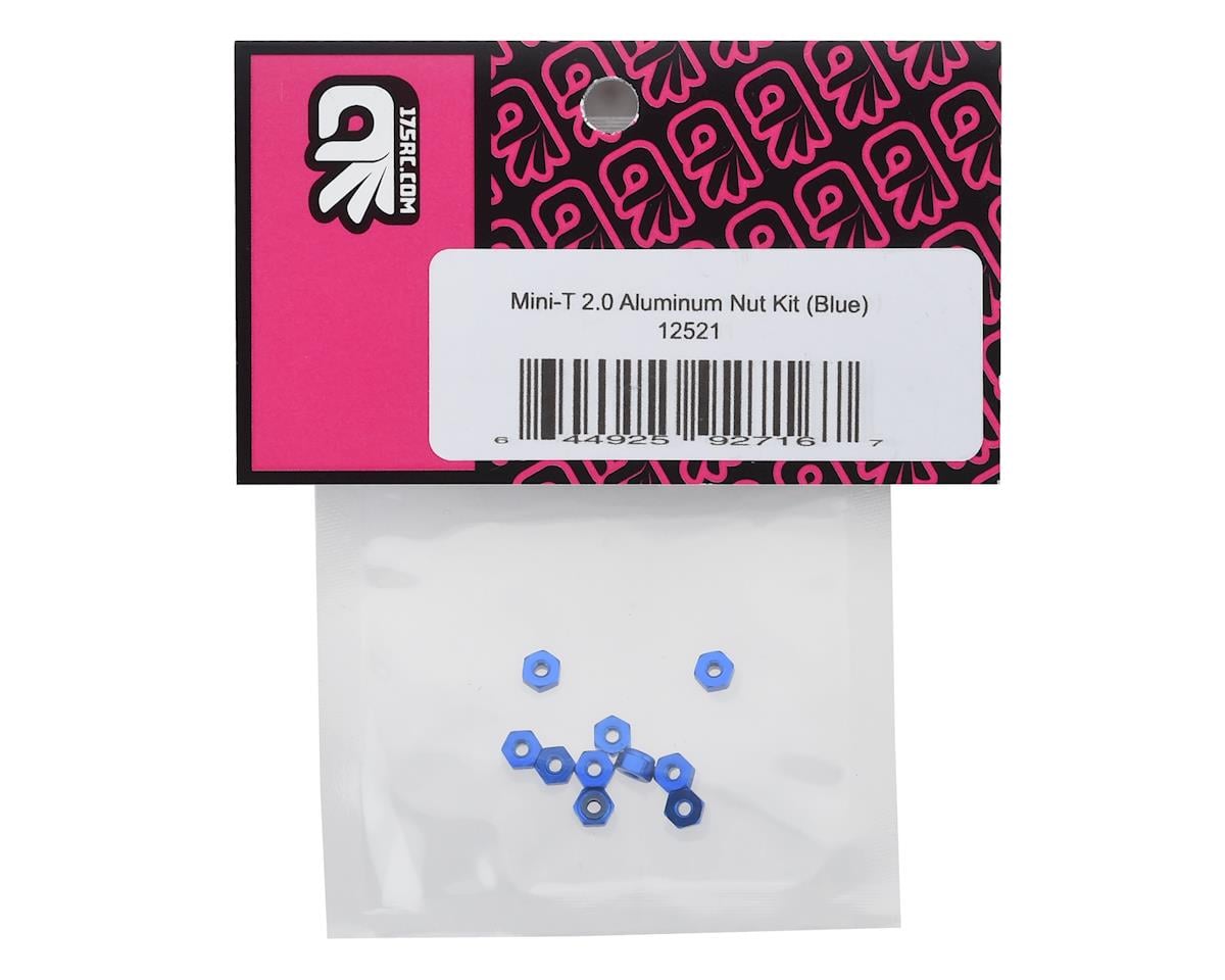 175RC 4.5mm Mini-T 2.0 Aluminum Nut Kit (Blue) (10)