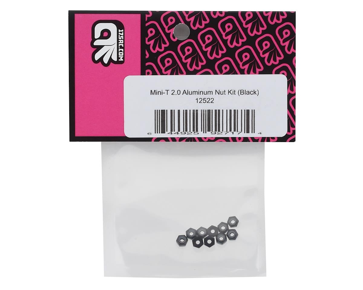 175RC 4.5mm Mini-T 2.0 Aluminum Nut Kit (Black) (10)