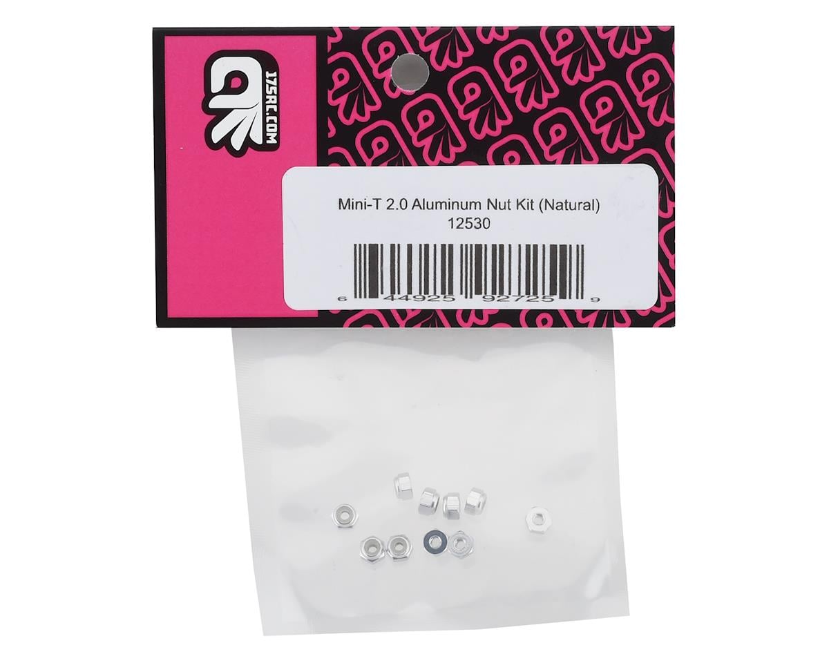175RC 4.5mm Mini-T 2.0 Aluminum Nut Kit (SIlver) (10)