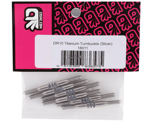 175RC Associated DR10 Titanium Turnbuckle Set (Silver) (6)