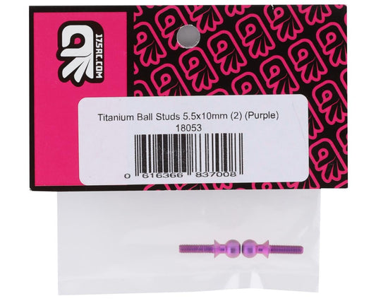 175RC 5.5x10mm Titanium Ball Studs (Purple) (2)