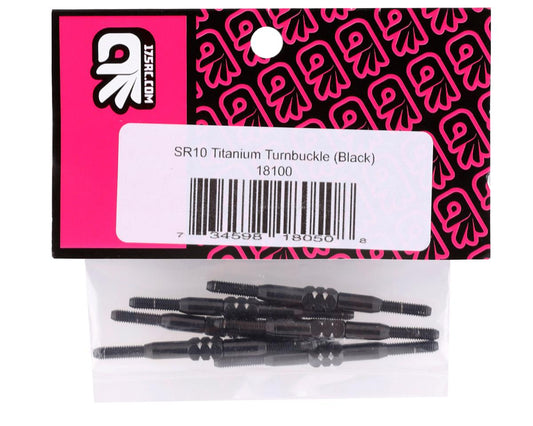 175RC Associated SR10 Titanium Turnbuckle Set (Black)