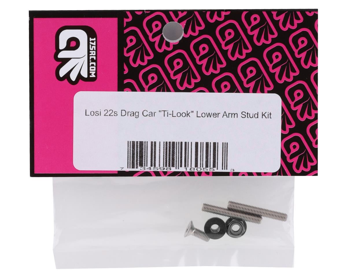 175RC Losi 22S Drag Car "Ti-Look" Lower Arm Stud Kit (Black)