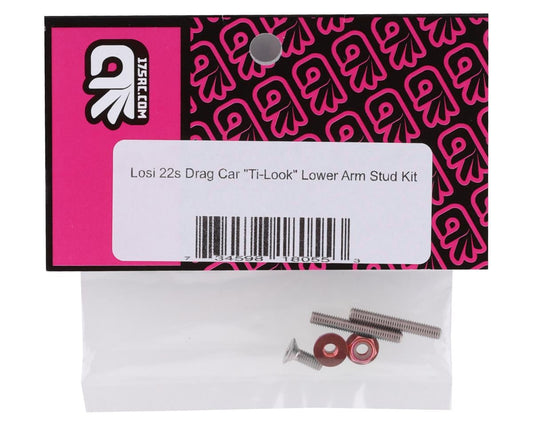 175RC Losi 22S Drag Car "Ti-Look" Lower Arm Stud Kit (Red)