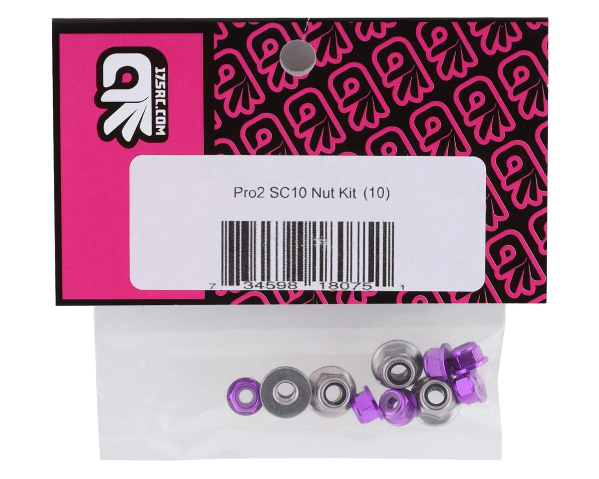 175RC Pro2 Sc10 Nut Kit (Purple) (10)