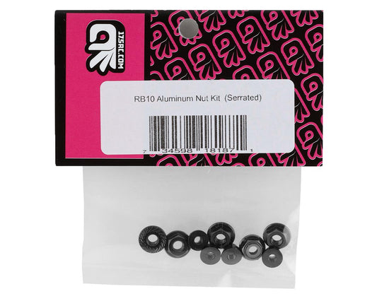 175RC Associated RB10 Aluminum Nut Kit (Black)