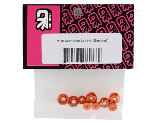 175RC Associated RB10 Aluminum Nut Kit (Orange)