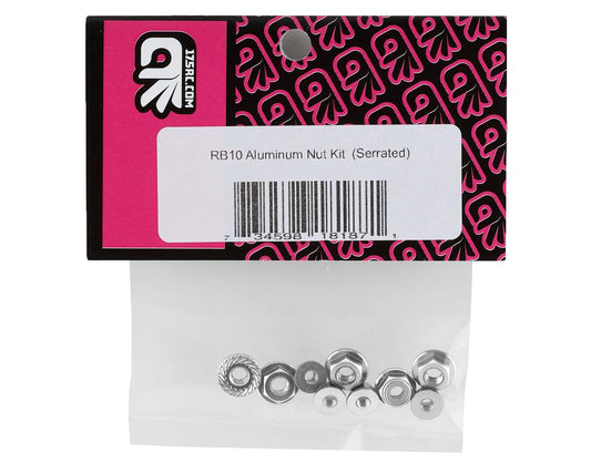 175RC Associated RB10 Aluminum Nut Kit (Silver)