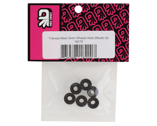 175RC 5mm Wheel Nuts for Traxxas Maxx (Black) (6)