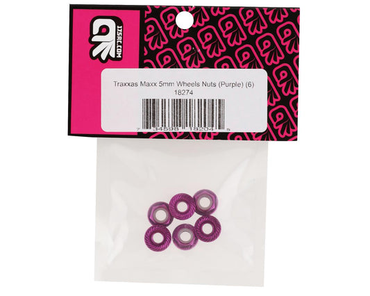 175RC 5mm Wheel Nuts for Traxxas Maxx (Purple) (6)