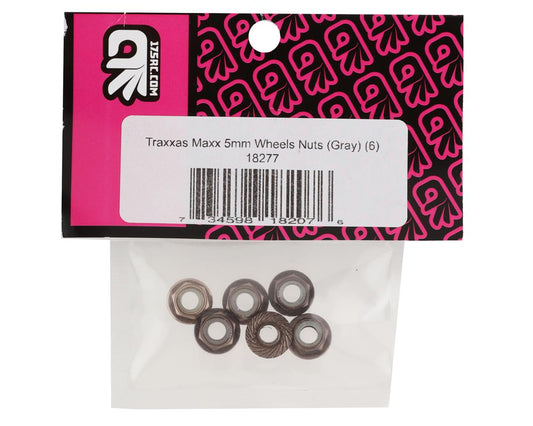 175RC 5mm Wheel Nuts for Traxxas Maxx (Grey) (6)