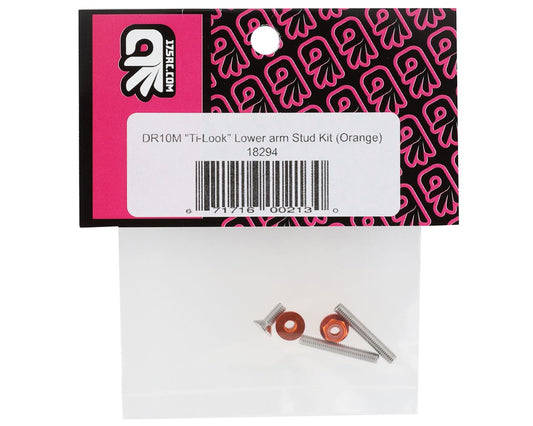 175RC Associated DR10M "Ti-Look" Lower Arm Stud Kit (Orange)