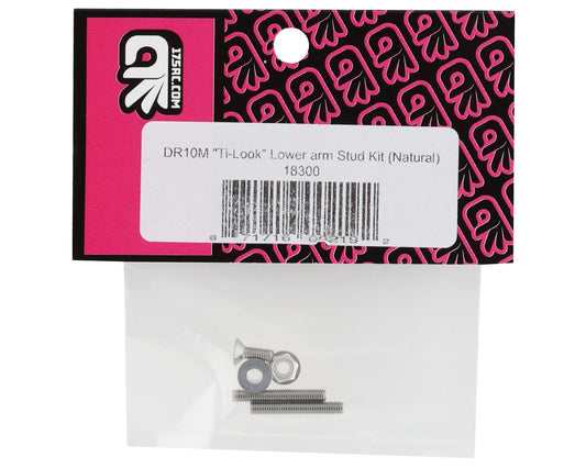 175RC Associated DR10M "Ti-Look" Lower Arm Stud Kit (Natural)