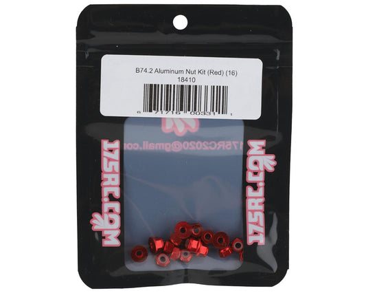 175RC B74.2 Aluminum Nut Kit (Red) (16)