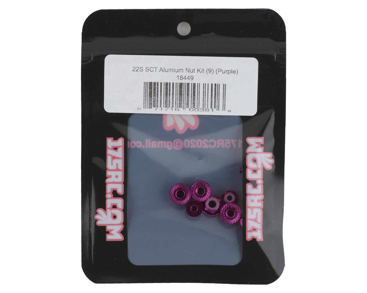 175RC Losi 22S SCT Aluminum Nut Kit (Purple) (9)