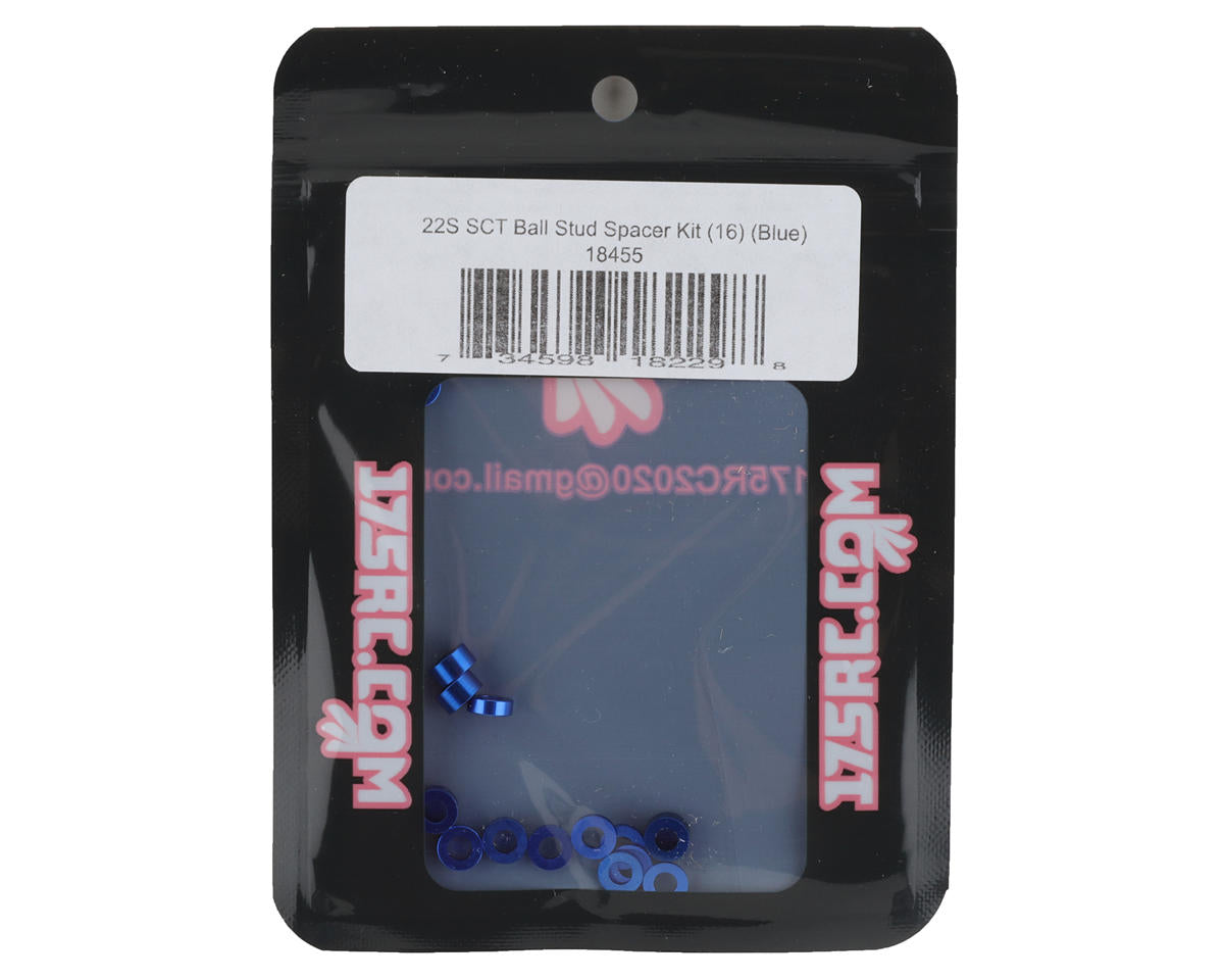 175RC Losi 22S SCT Ball Stud Spacer Kit (Blue) (16)