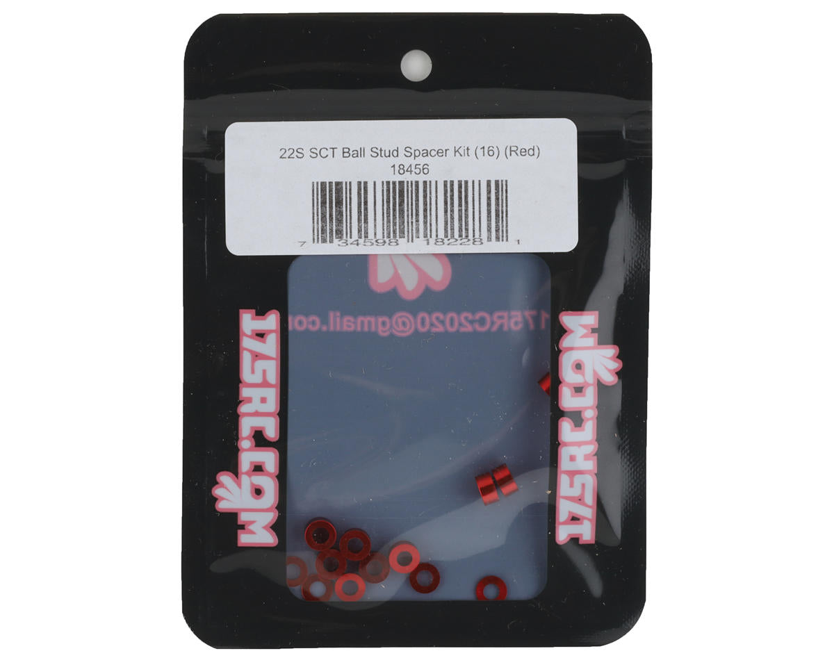 175RC Losi 22S SCT Ball Stud Spacer Kit (Red) (16)
