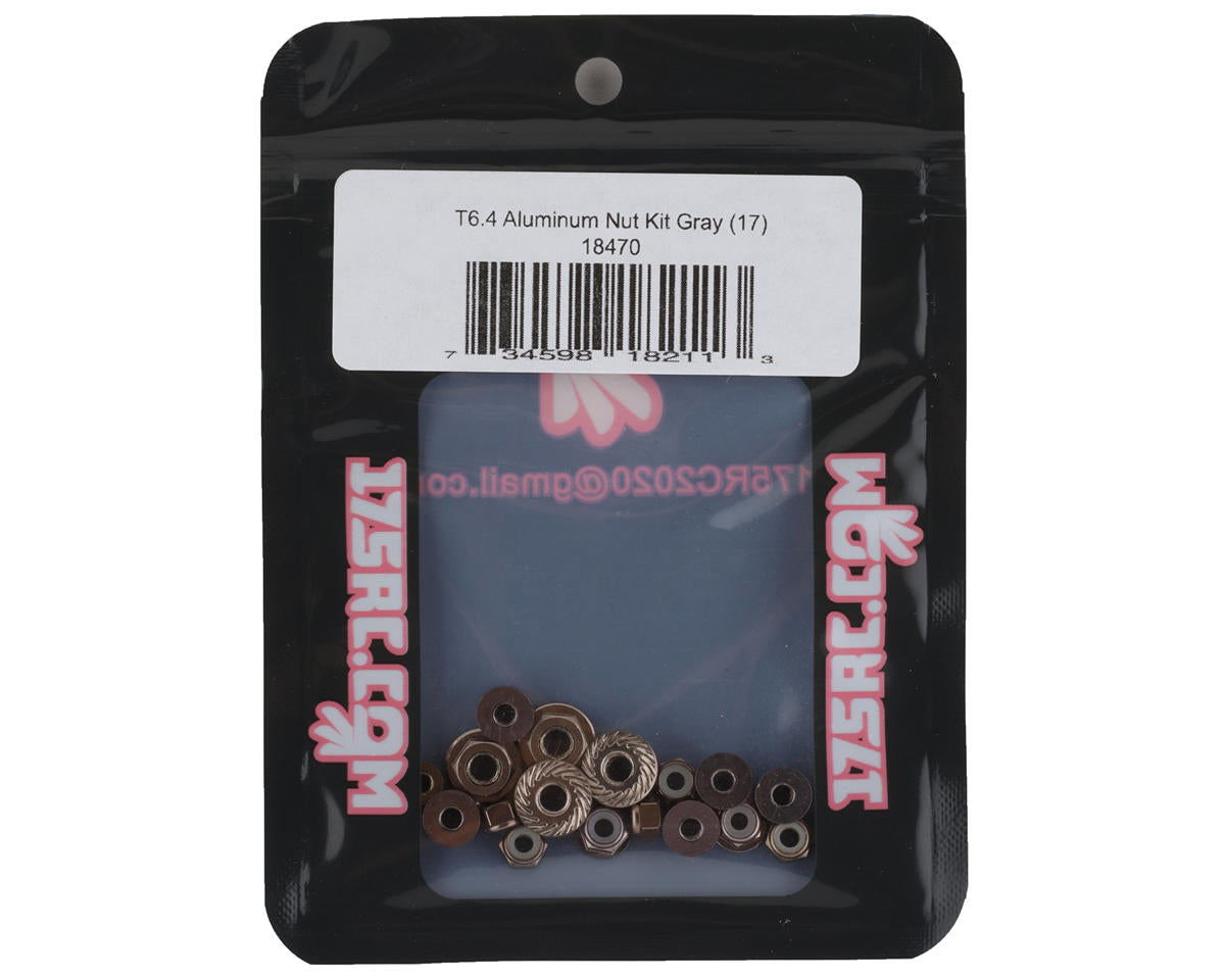 175RC T6.4 Aluminum Nut Kit (Grey) (17)