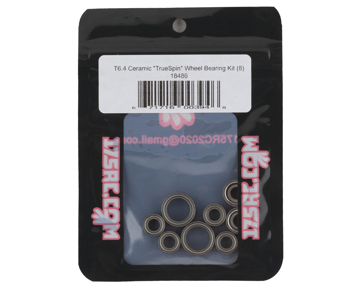 175RC T6.4 Ceramic "TrueSpin" Wheel Bearing Kit (8)