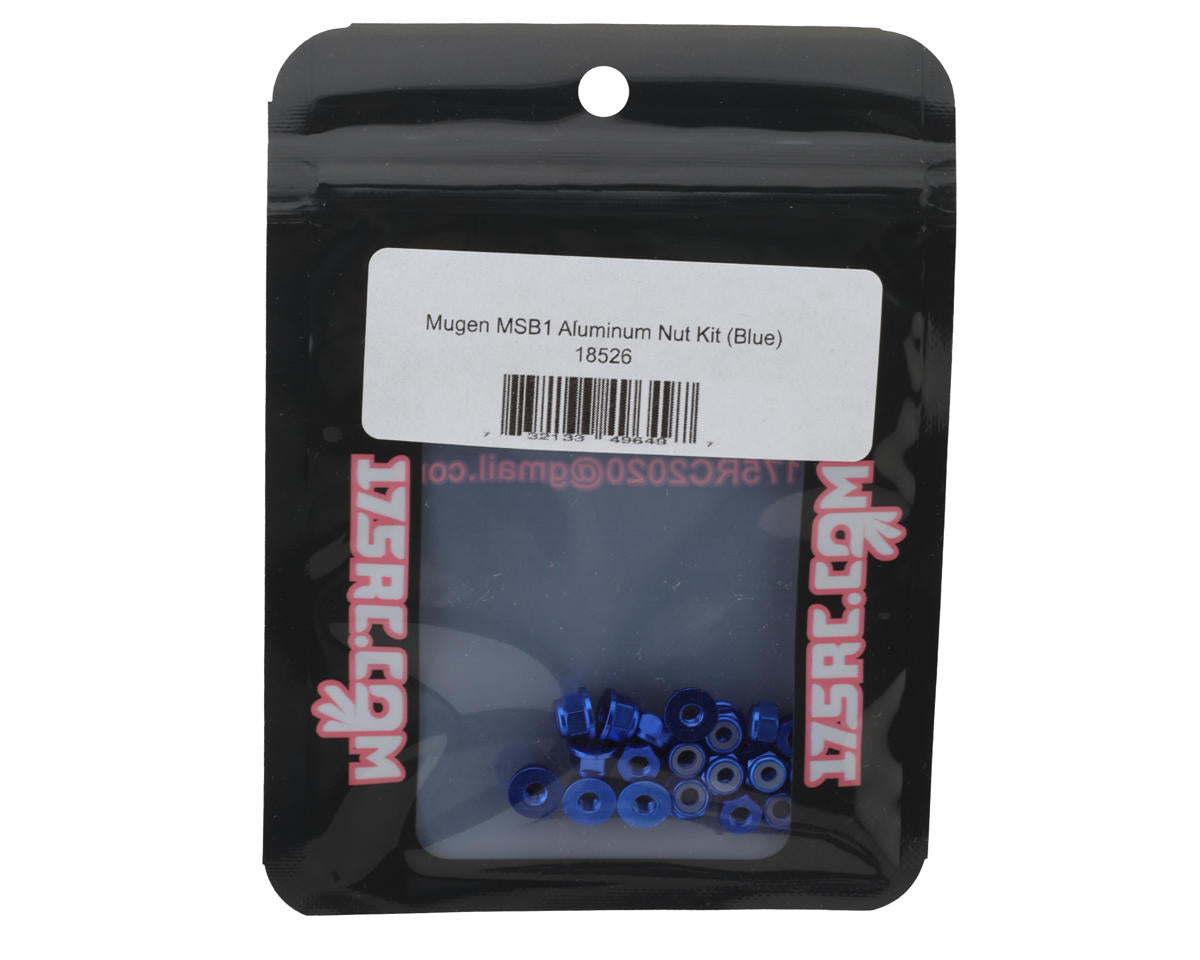 175RC Mugen MSB1 Aluminum Nut Kit (Blue)