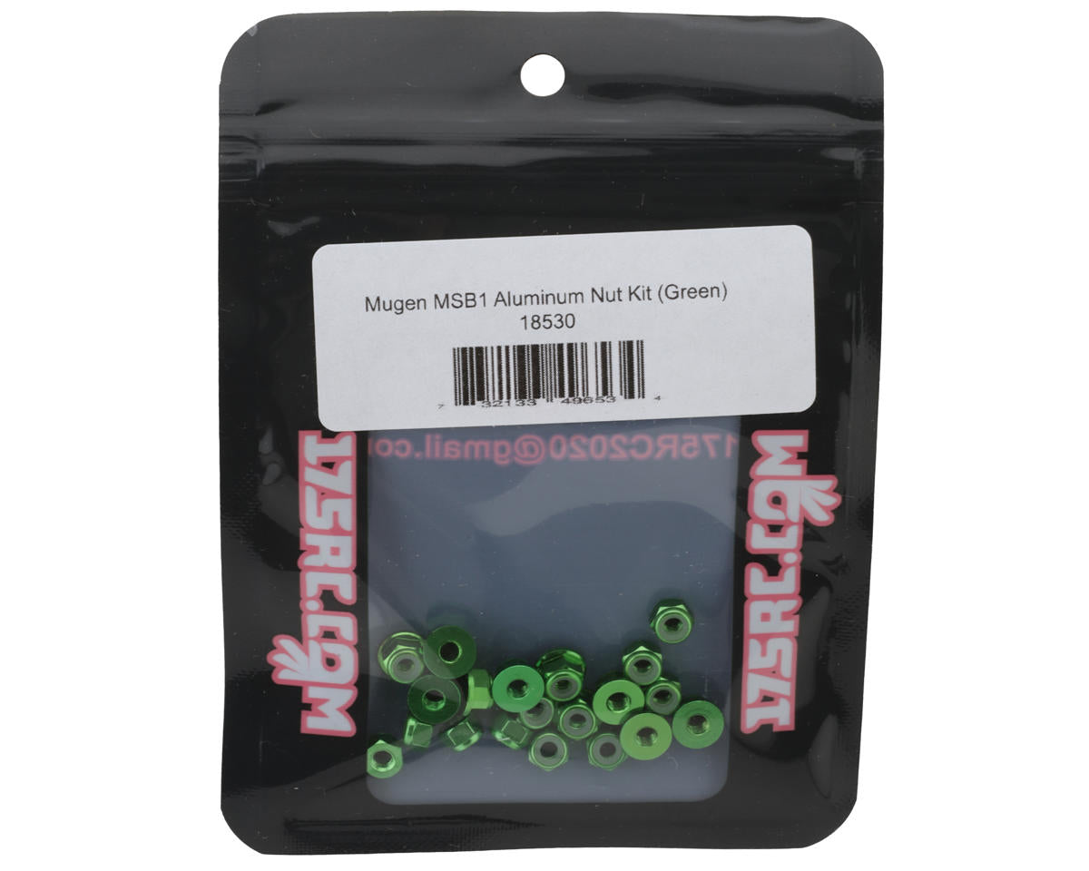175RC Mugen MSB1 Aluminum Nut Kit (Green)