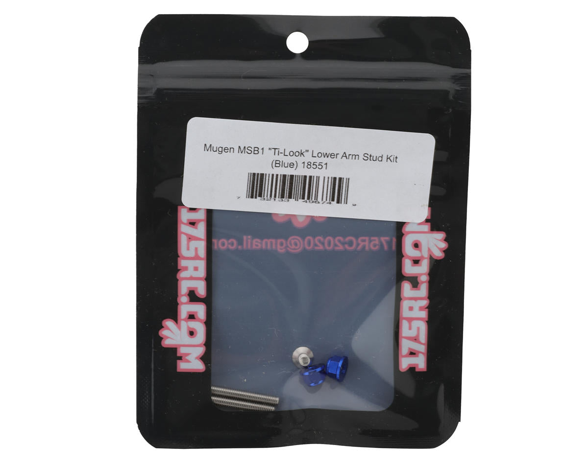 175RC Mugen MSB1 Stainless Steel "Ti-Look" Lower Arm Studs Set