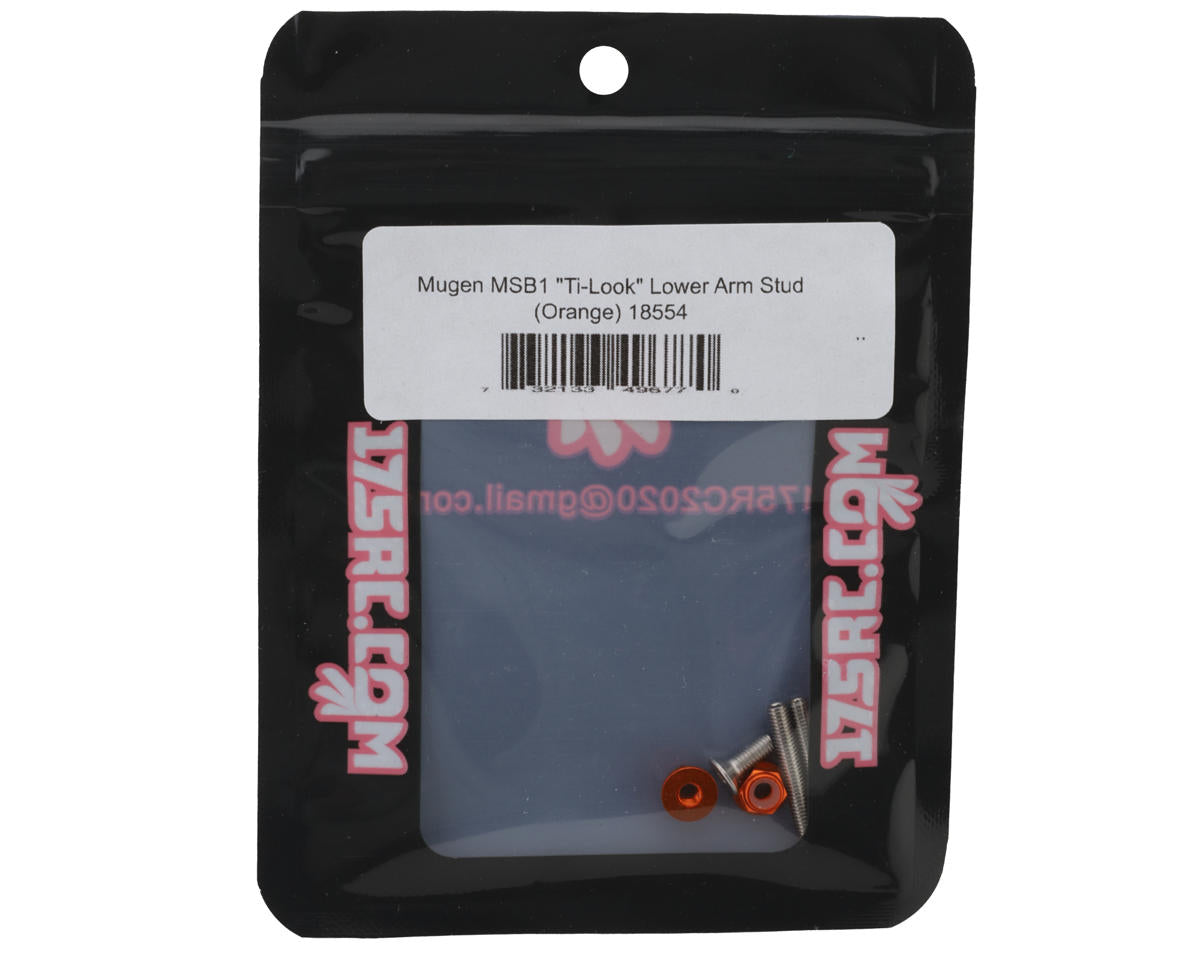 175RC Mugen MSB1 Stainless Steel "Ti-Look" Lower Arm Studs Set