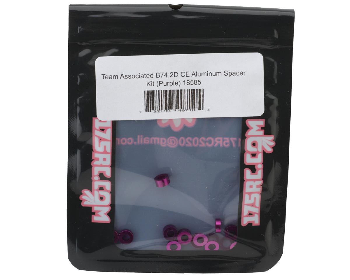 175RC Team Associated RC10B74.2D CE Aluminum Spacers Kit (Purple)