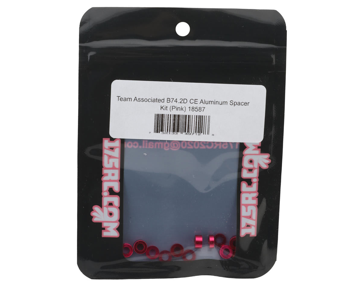 175RC Team Associated RC10B74.2D CE Aluminum Spacers Kit (Pink)