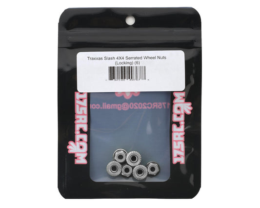 175RC Aluminum Serrated Wheel Nuts for Traxxas Slash 4x4 (Silver) (6)