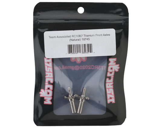 175RC Associated RC10B7 Titanium Front Axles (Silver)