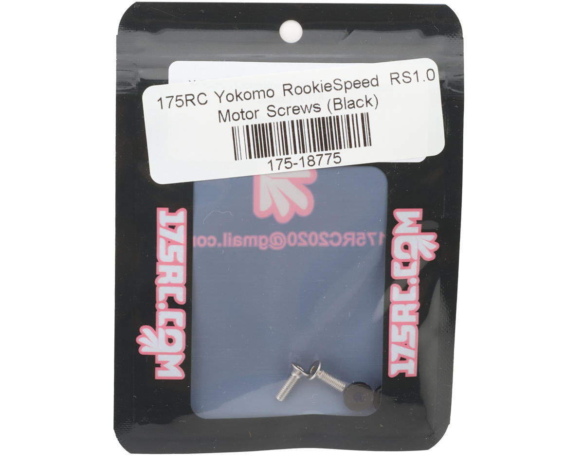 175RC Yokomo RookieSpeed RS1.0 Motor Screws (Black) (2)