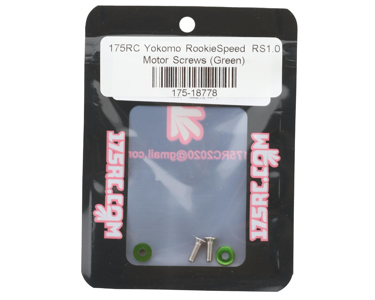 175RC Yokomo RookieSpeed RS1.0 Motor Screws (Green) (2)
