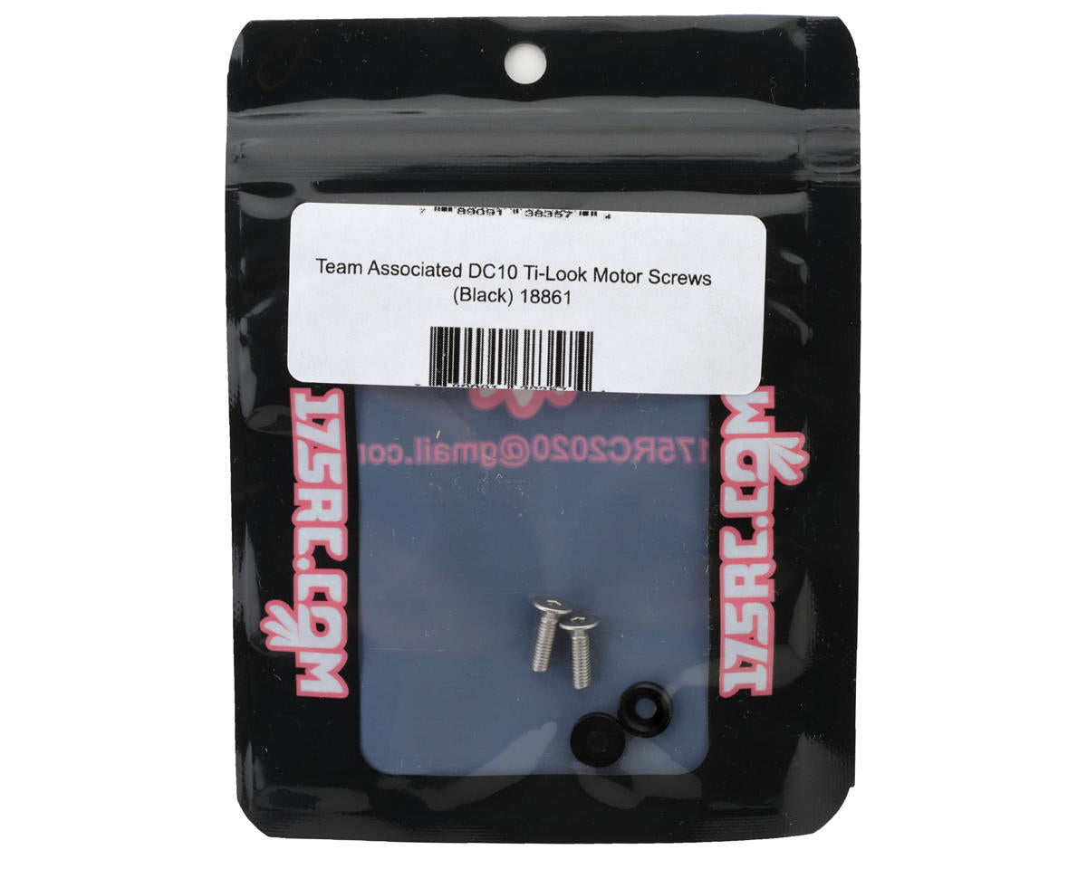 175RC Team Associated DC10 Ti-Look Motor Screws (Black)