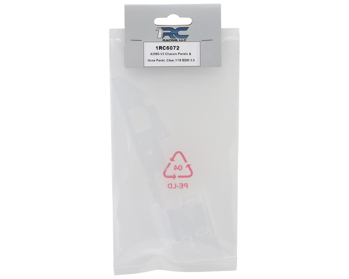 1RC Racing 1/18 EDM 3.0 Nose Panel & Chassis Panels (Clear)