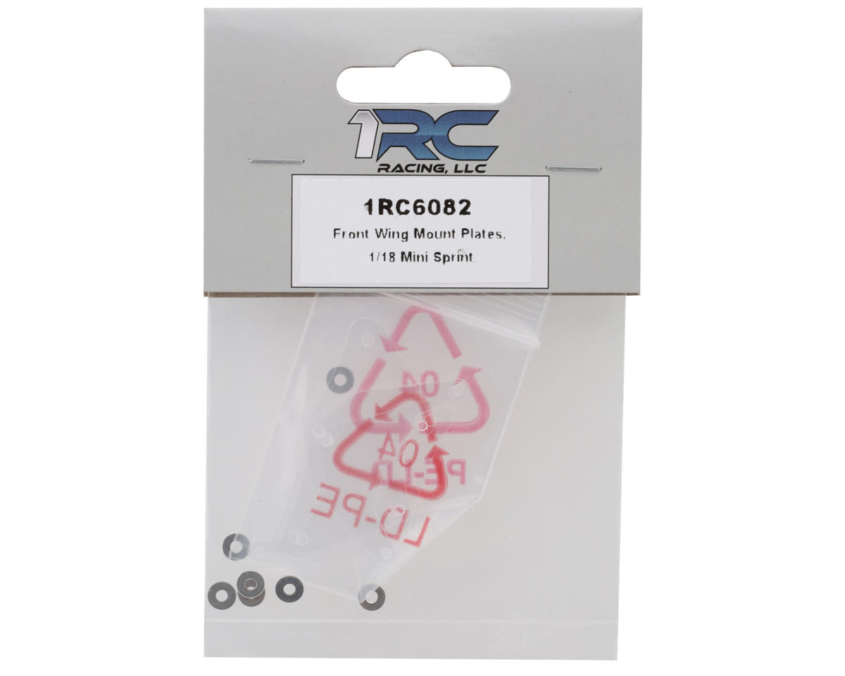 1RC Racing 1/18 Mini Sprint Front Wing Mount Plates (4)
