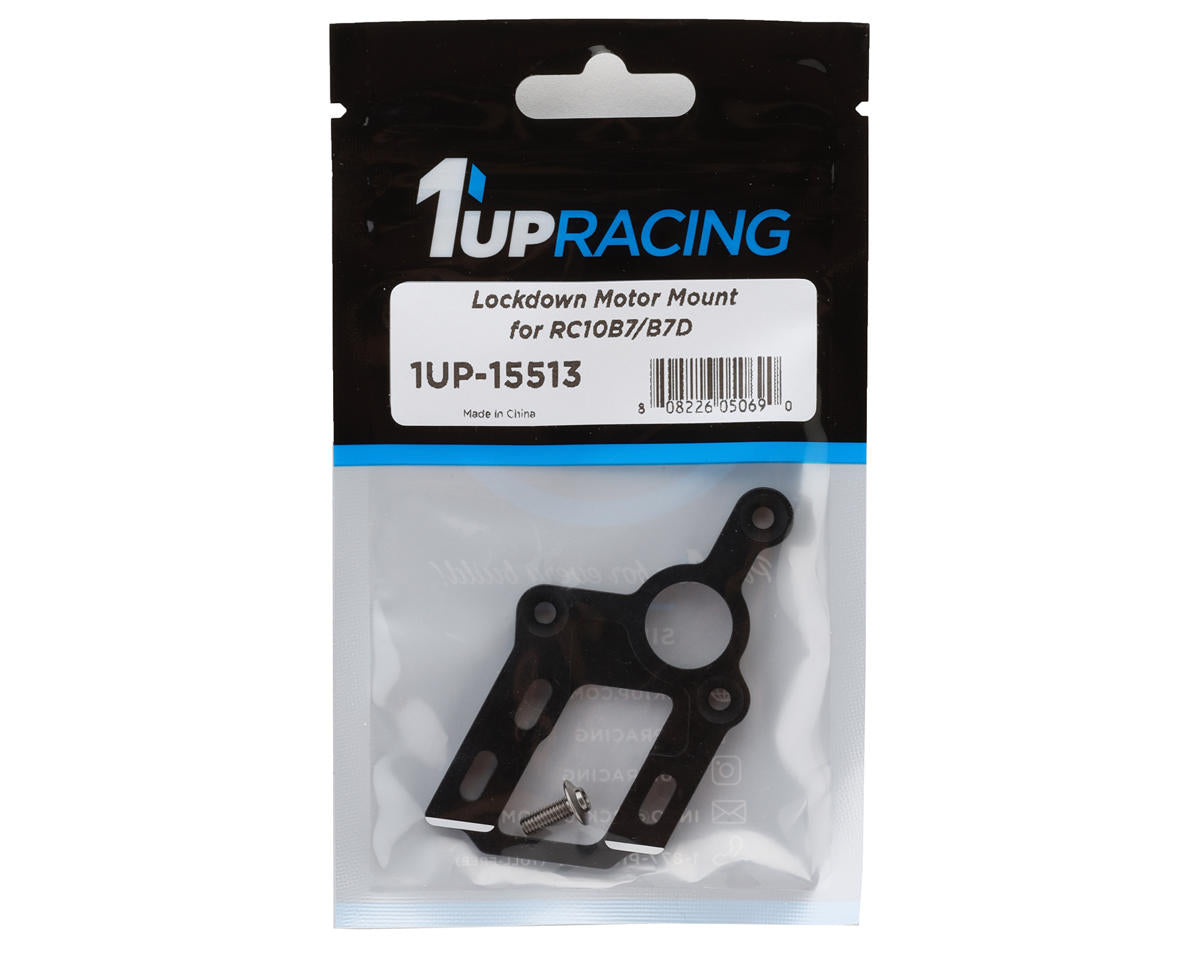 1UP Racing Team Associated RC10B7/B7D Aluminum Lockdown Motor Mount (Black)